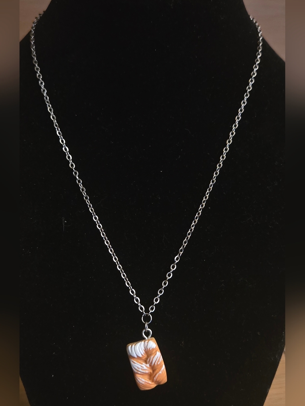 Handcrafted Brown and White Pendant Necklace - Women Jewelry